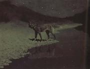 Frederic Remington Moonlight,Wolf (mk43) Spain oil painting artist